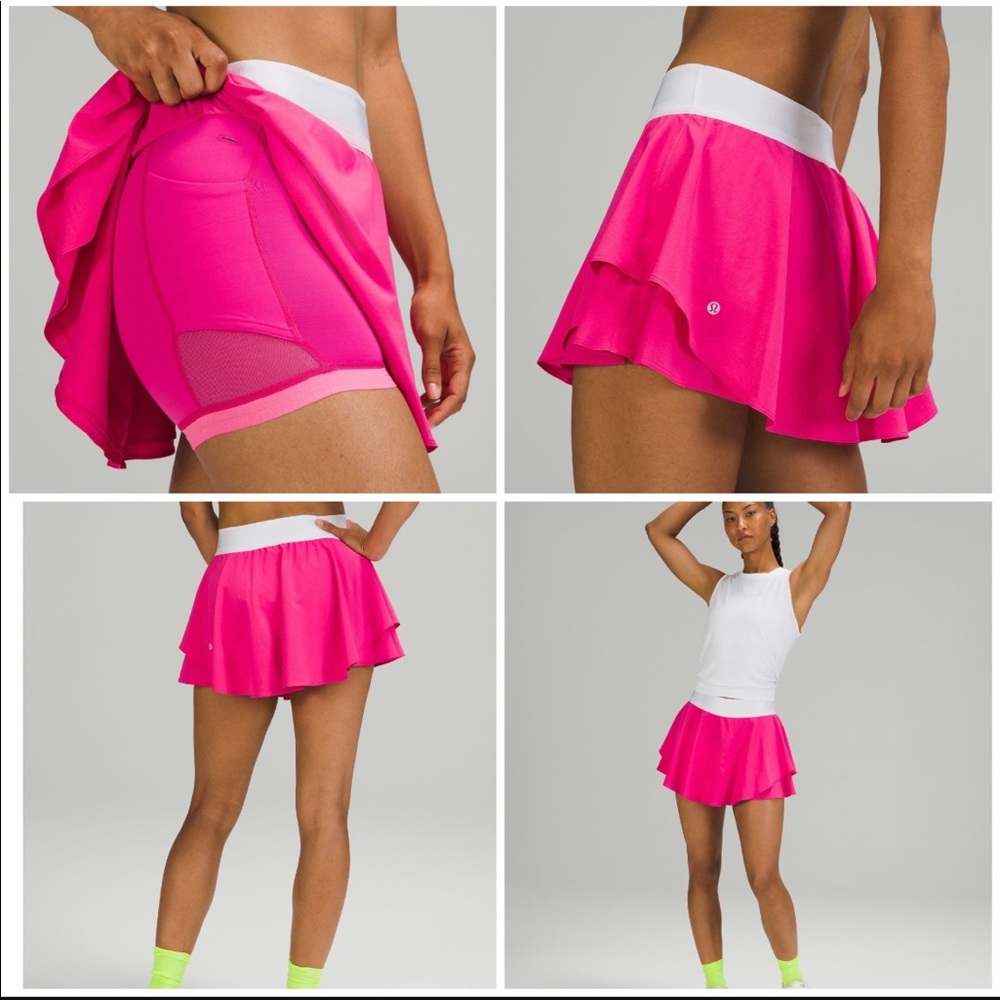 NWT LULULEMON COURT RIVAL SKIRT HR SKORT SONIC PINK